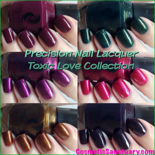 Precision Nail Lacquer Toxic Love Collection Swatches and Review