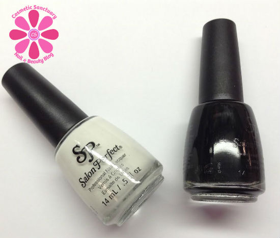 Salon Perfect Lacquer Basics Duo Oil Slick & Sugar Cube Swatches, Review & Nail Art